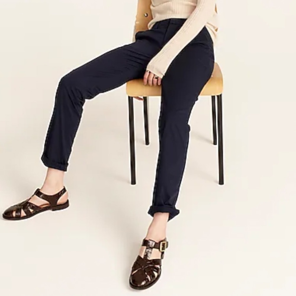 J crew slim boyfriend chino pants navy blue 35